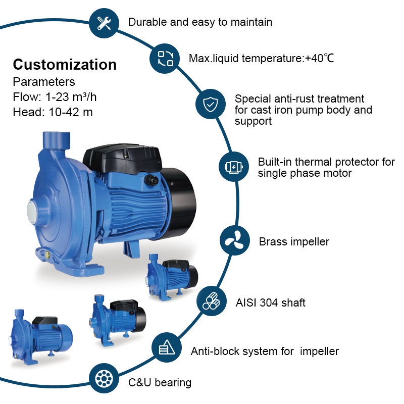 CPm1.5HP elektrische Zentrifugalwasserpumpen für die Bewässerung